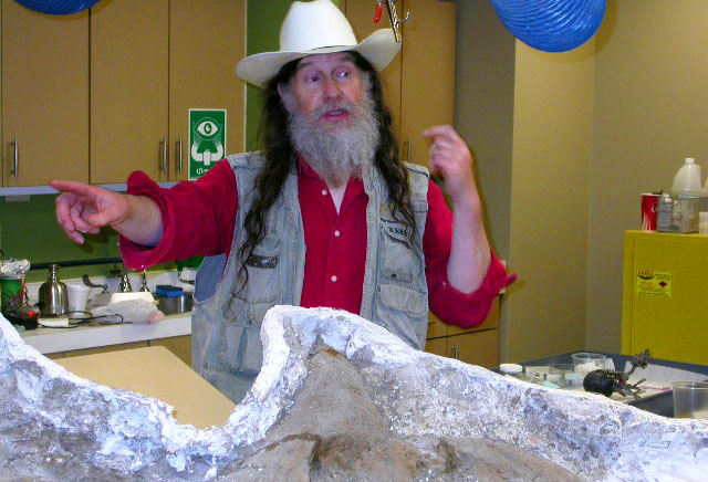 Paleontologist Dr. Robert Bakker at The Children's Museum of Indianapolis