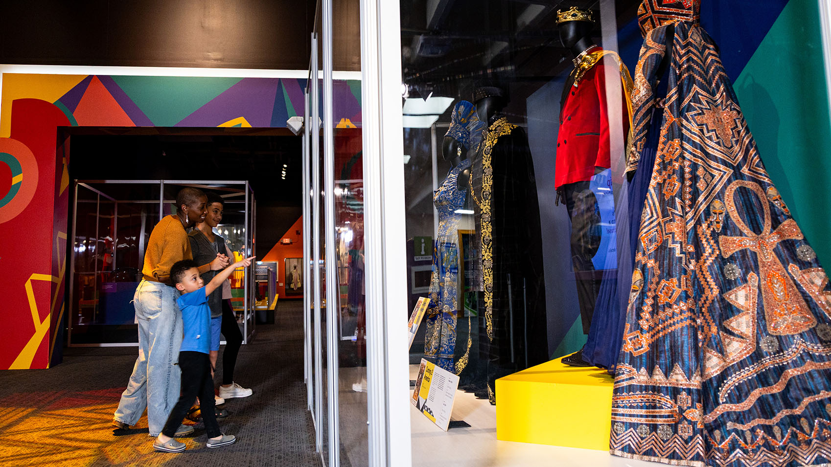 Wide shot of Coming to America costumes