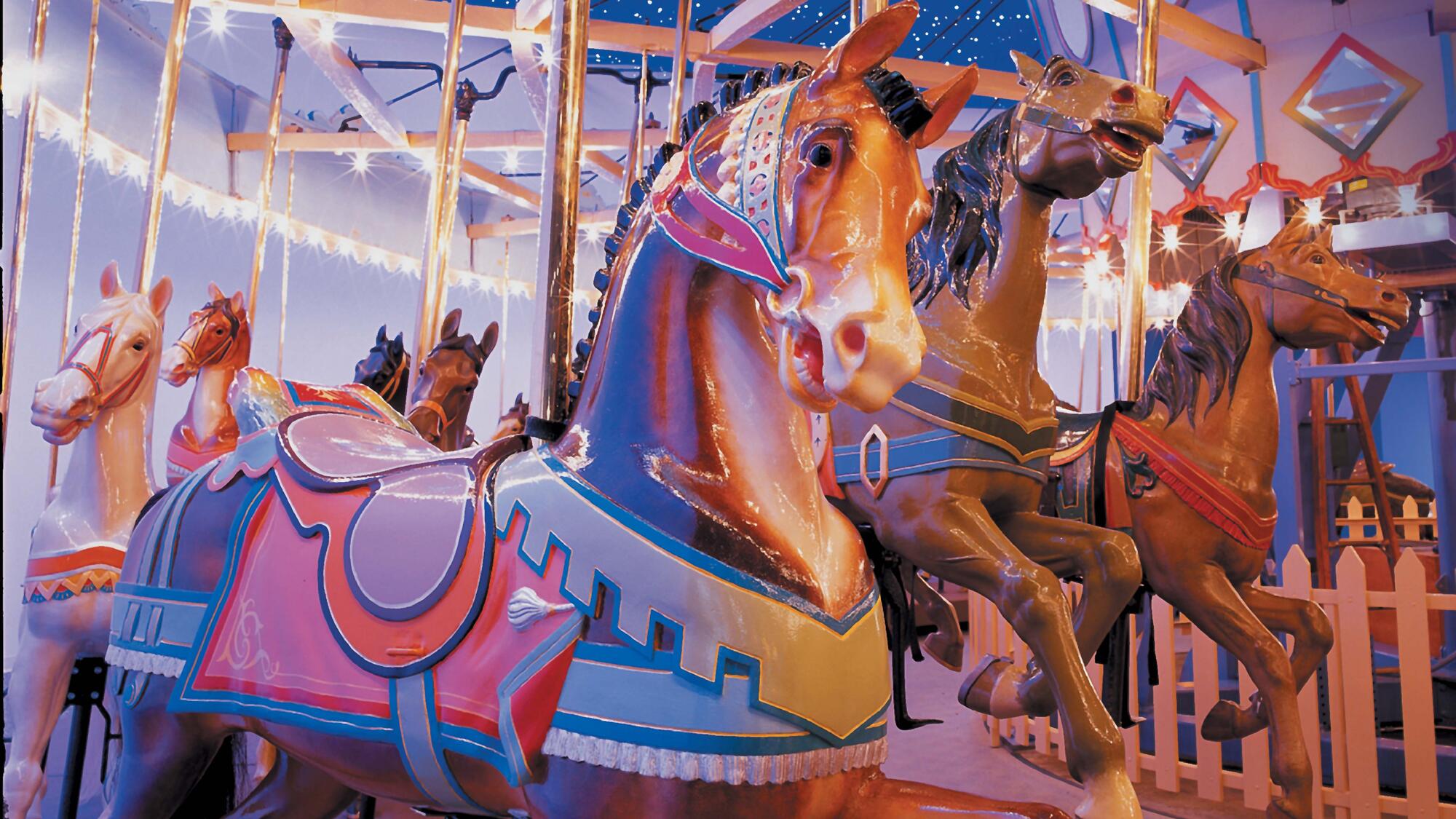Carousel horses.
