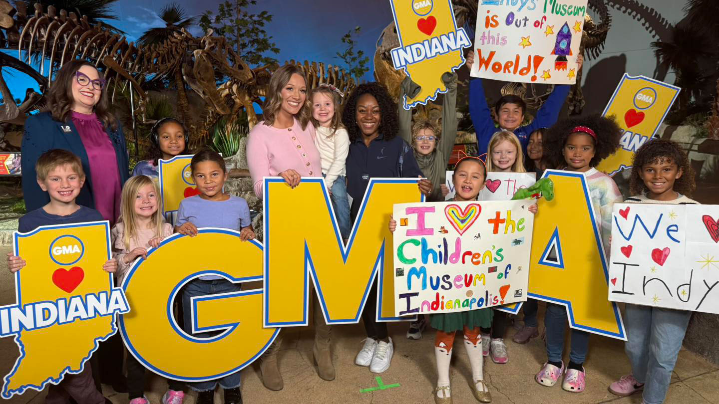 Good Morning America inside Dinosphere.