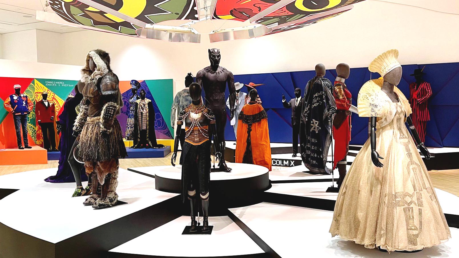 Black Panther costumes and costumes from other films.