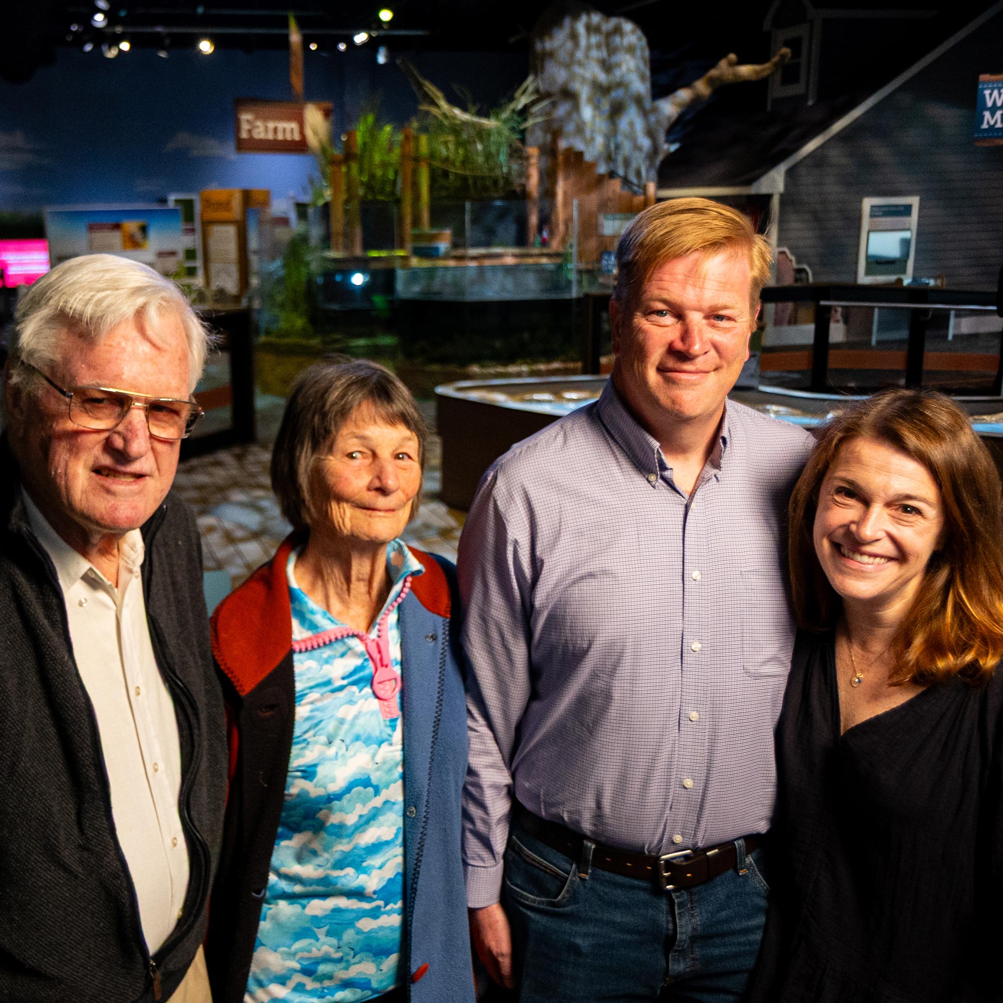 Lathrop family inside Corteva Agriscience ScienceWorks.