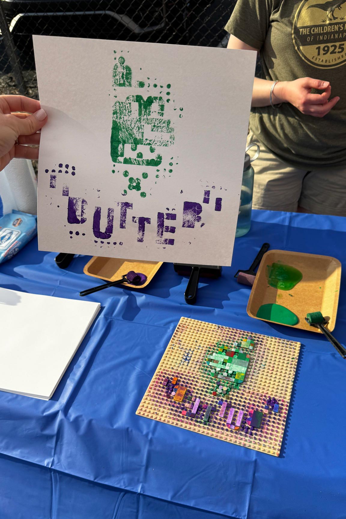 Art craft that says "Butter"