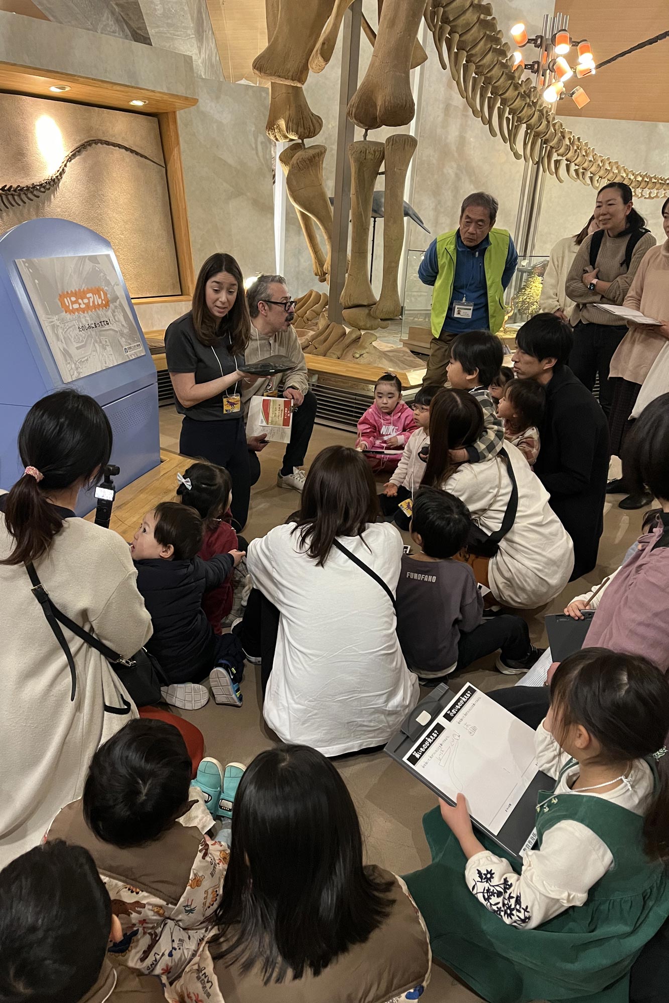 Elyse leading the Create-A-Saurus program in Gunma, Japan.