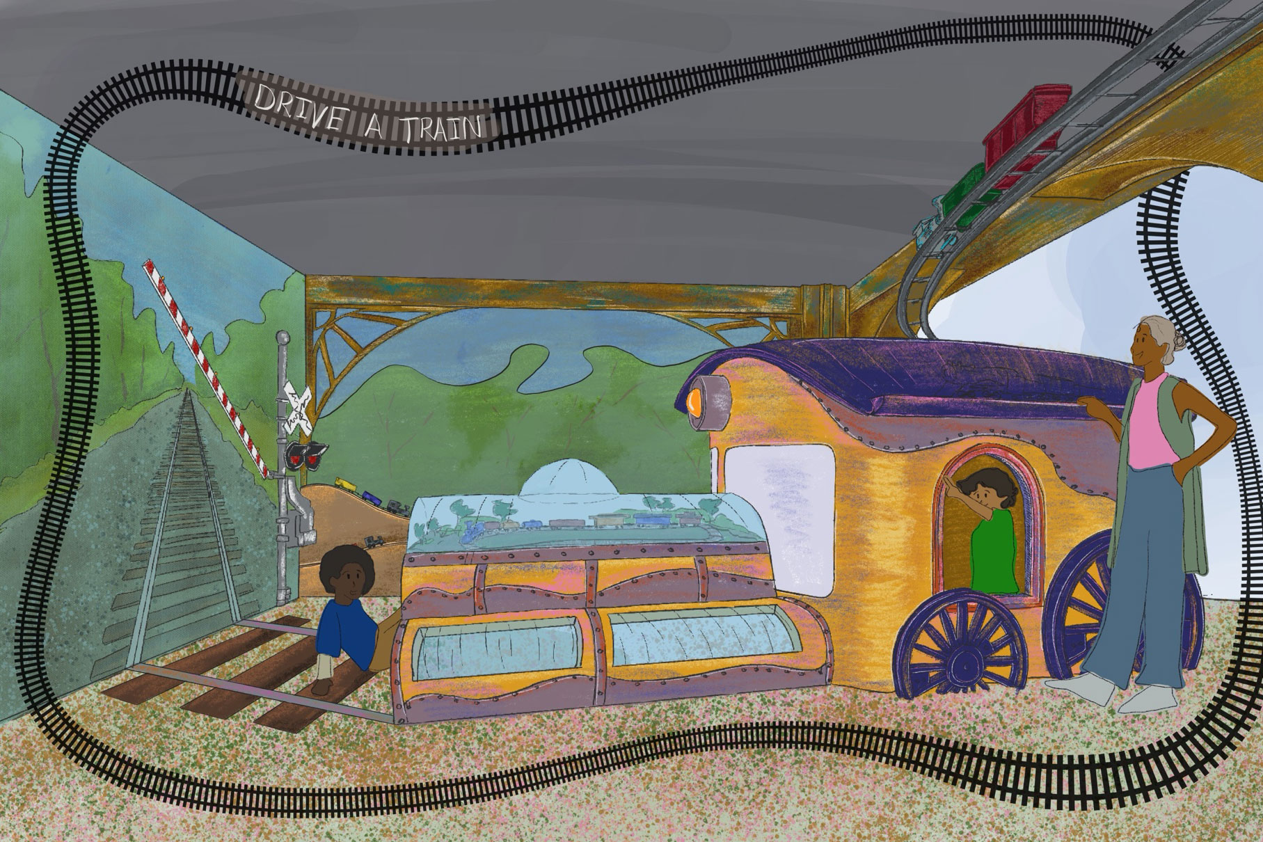 Artist rendering of new All Aboard exhibit.