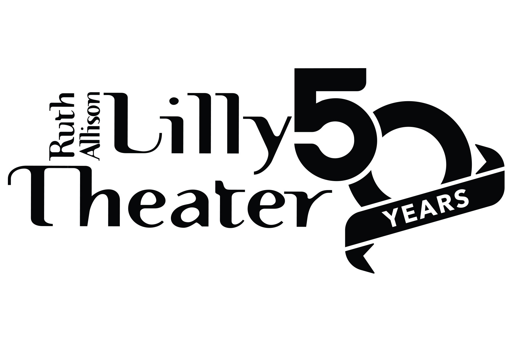 Ruth Allison Lilly Theater 50 Years Logo.