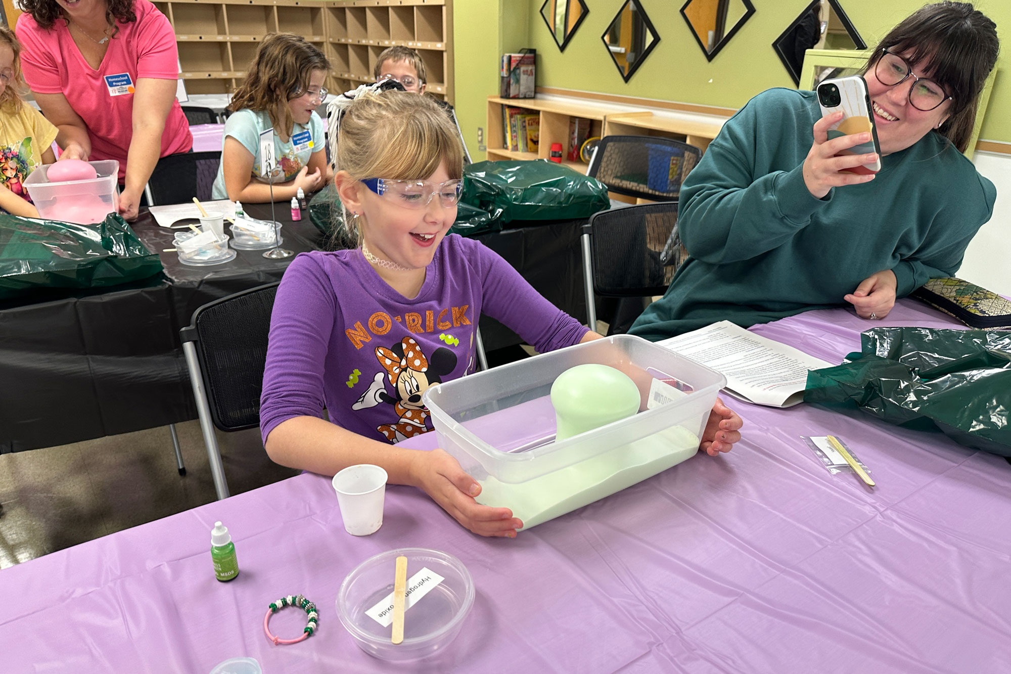 Child working on a project.