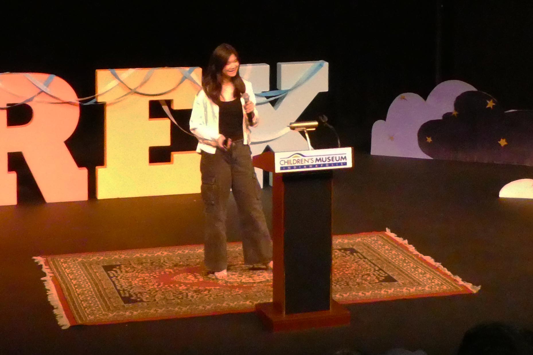 Ava giving her presentation.