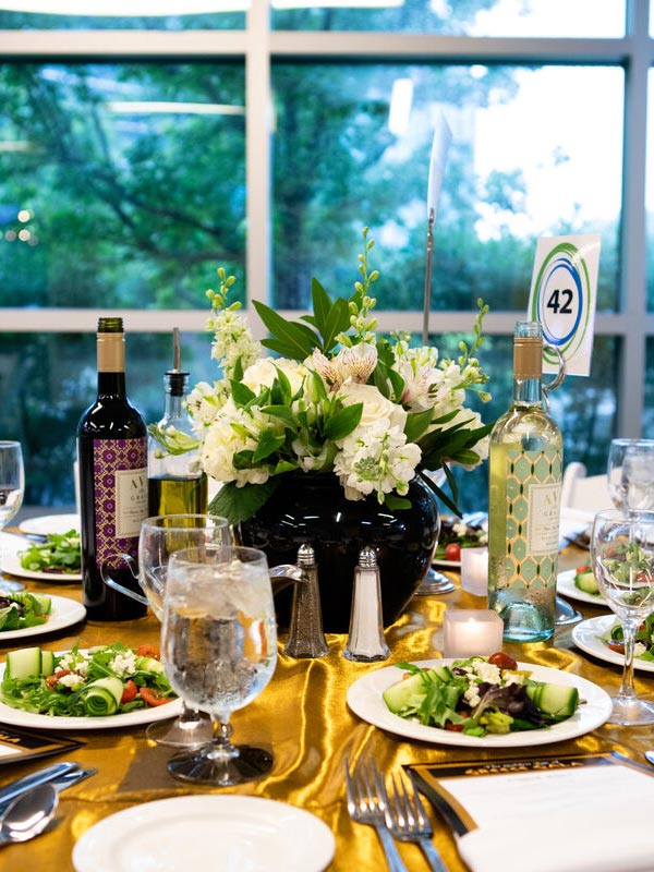Dinner table setting.