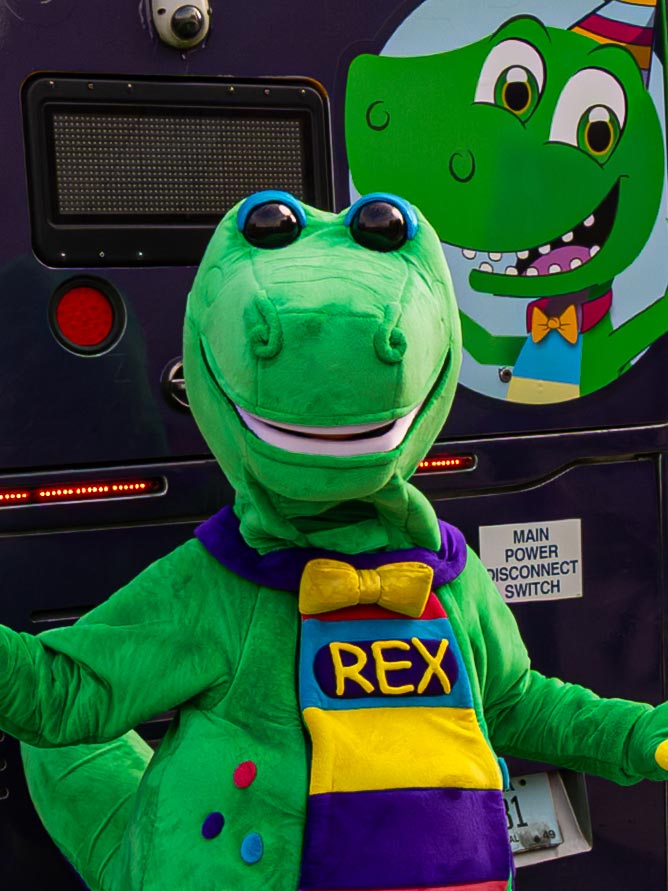 Rex, the mascot.