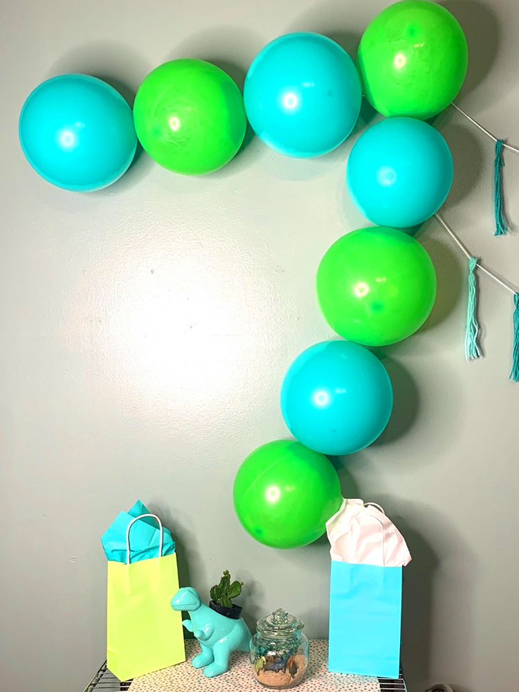 DIY balloon number or letter birthday idea from Events and Rentals for Museum at Home with The Children's Museum of Indianapolis