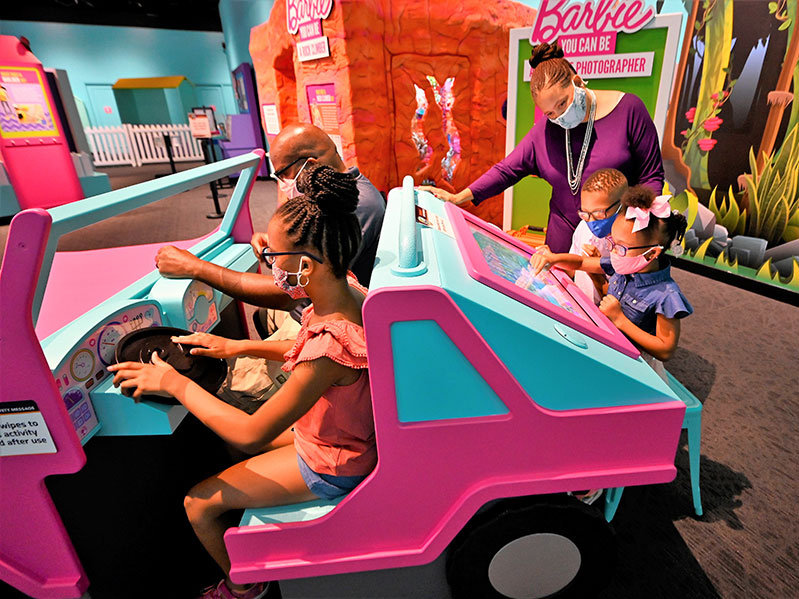 You can be an adventurer in Barbie You Can Be Anything: The Experience at The Children's Museum of Indianapolis
