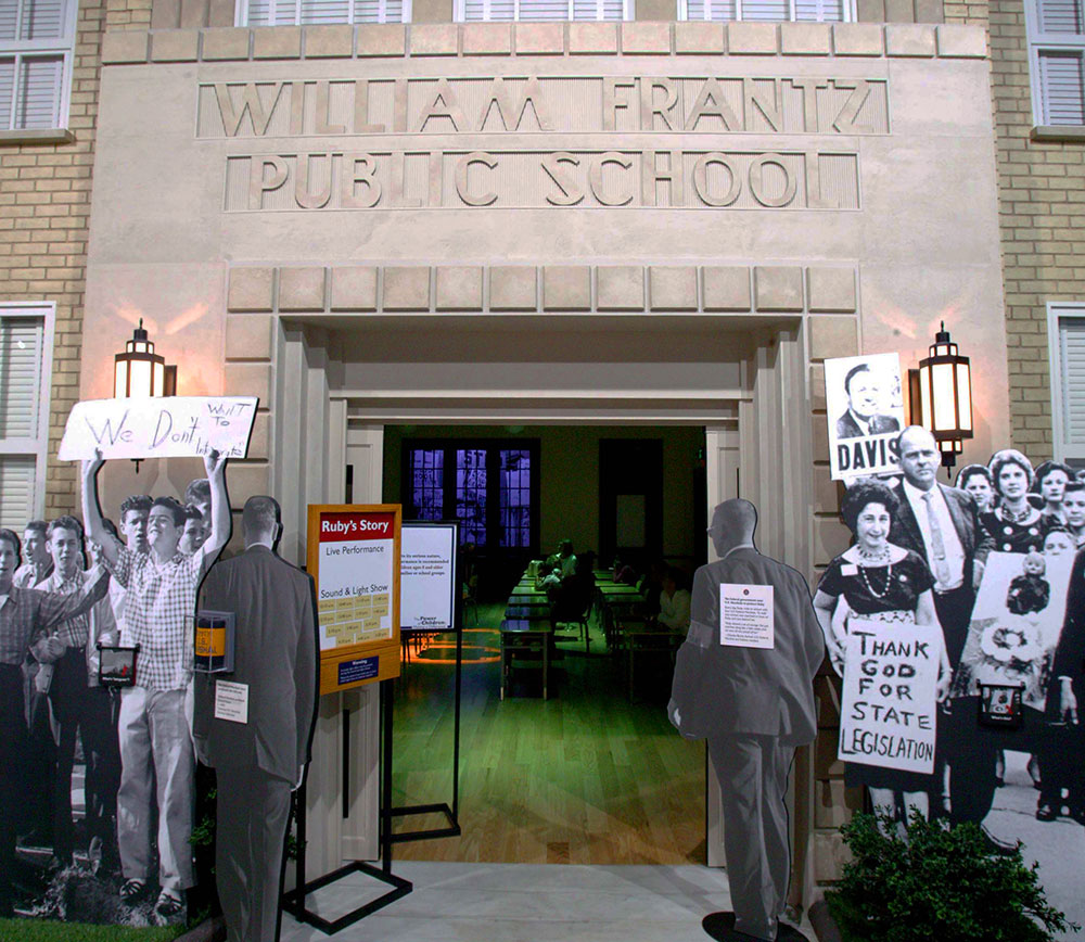 Entrance to Ruby Bridges classroom inside The Power of Children at The Children's Museum of Indianapolis