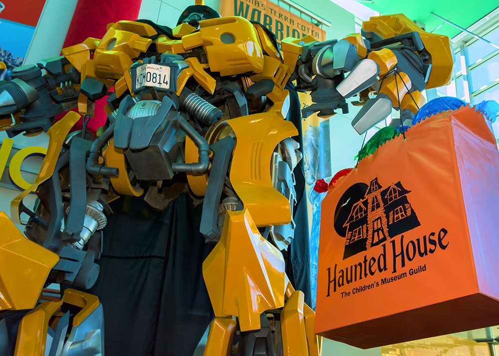Autobot Bumblebee ready for The Children's Museum Guild's annual Haunted House