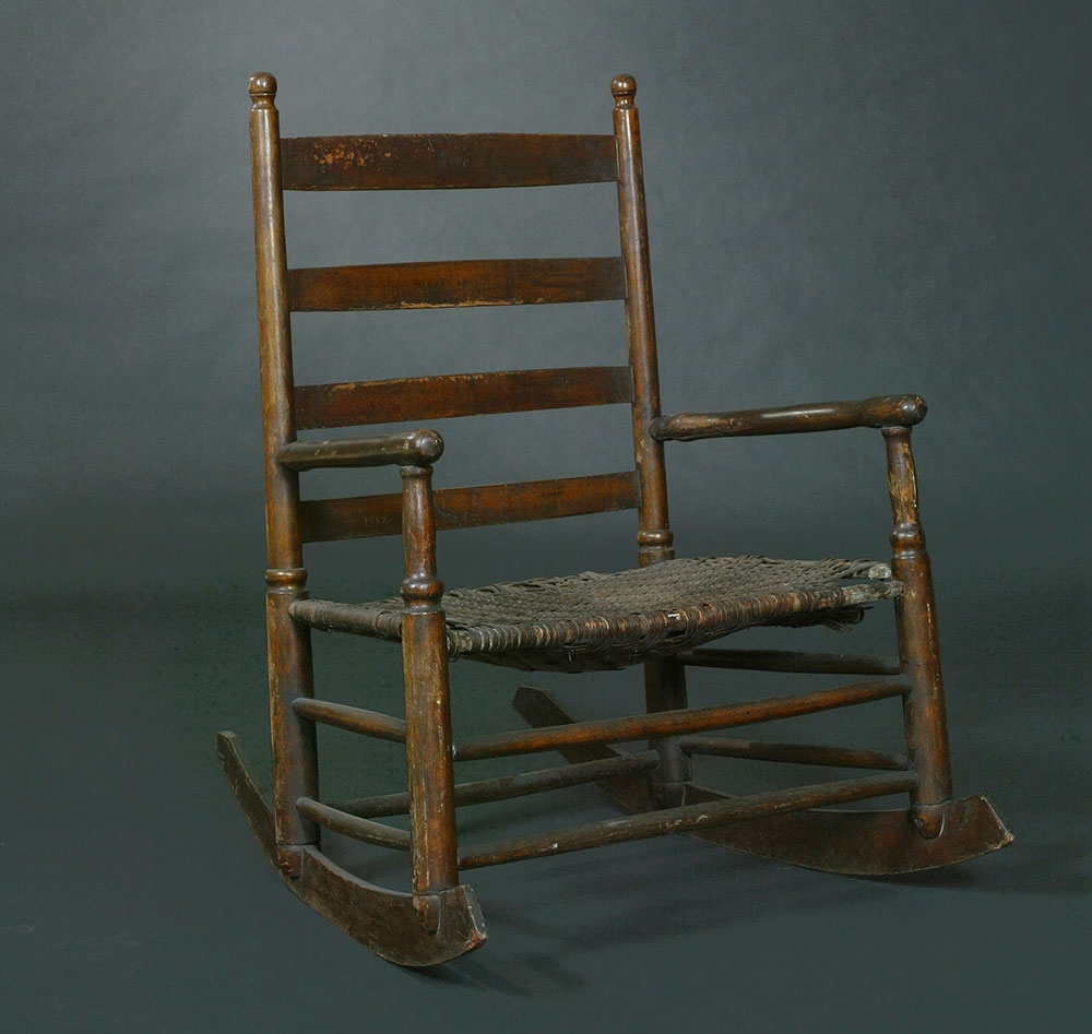 Rocking chair used by Abraham Lincoln in The Children's Museum Collections department