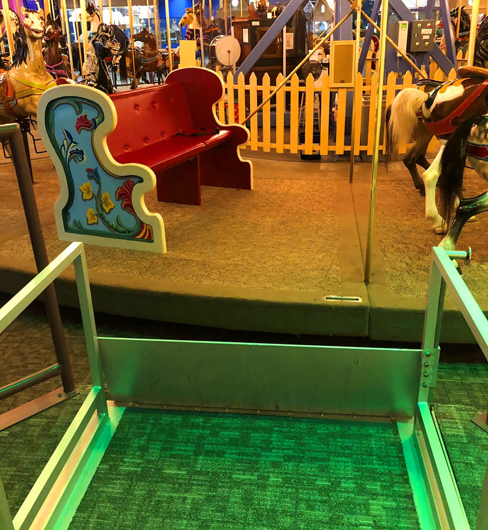 Accessible entrance to the Carousel at The Children's Museum of Indianapolis