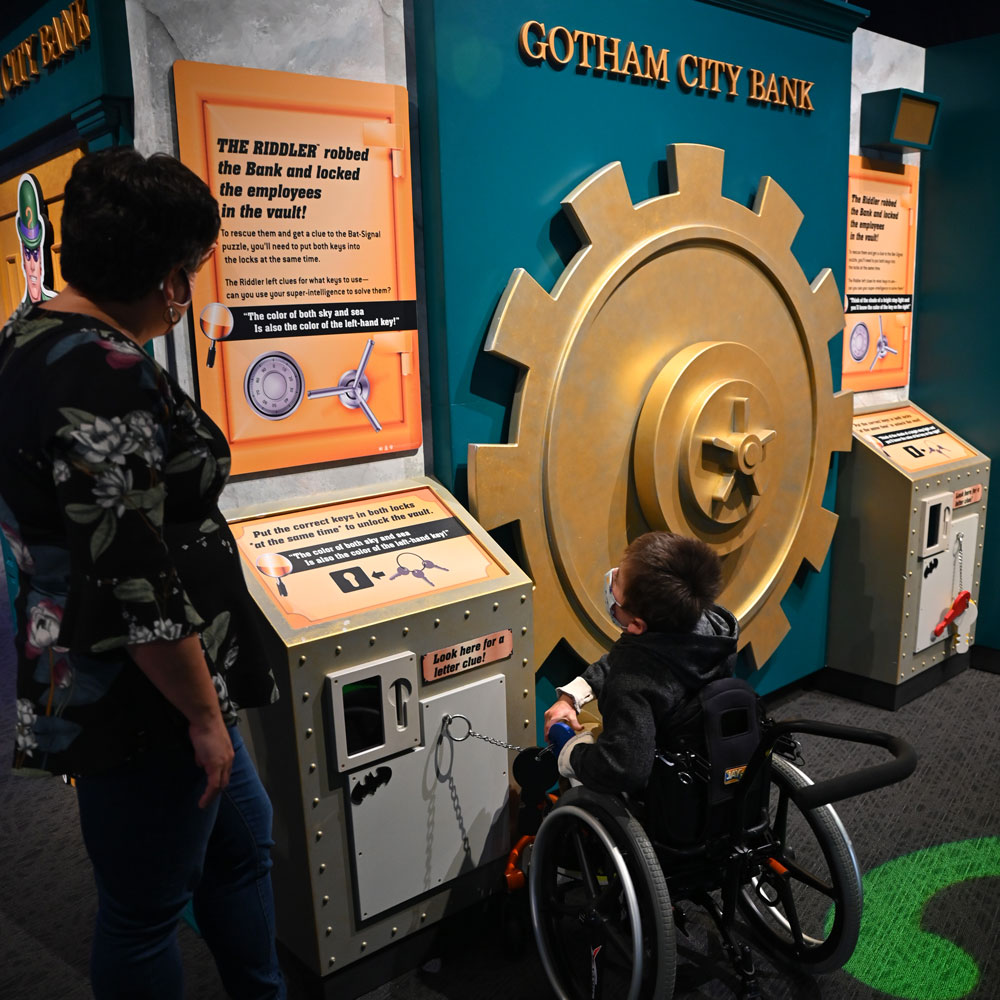 Fight crime on the streets of Gotham City in DC SUPER HEROES: Discover Your Superpowers at The Children's Museum of Indianapolis