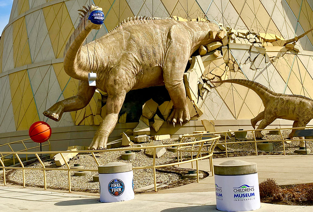 March Madness dinos at The Children's Museum of Indianapolis