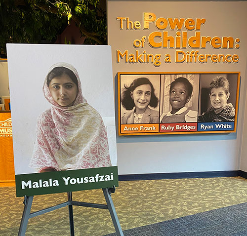 Malala announcement at The Power of Children in The Children's Museum of Indianapolis