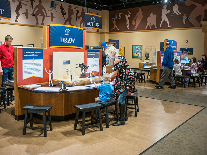National Art Museum of Sport (NAMOS) in the Riley Children's Health Sports Legends Experience at The Children's Museum of Indianapolis