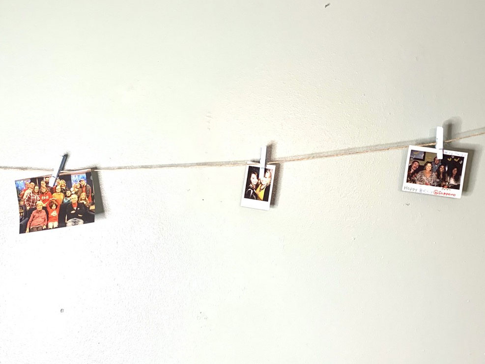 DIY picture garland birthday idea from Events and Rentals for Museum at Home with The Children's Museum of Indianapolis