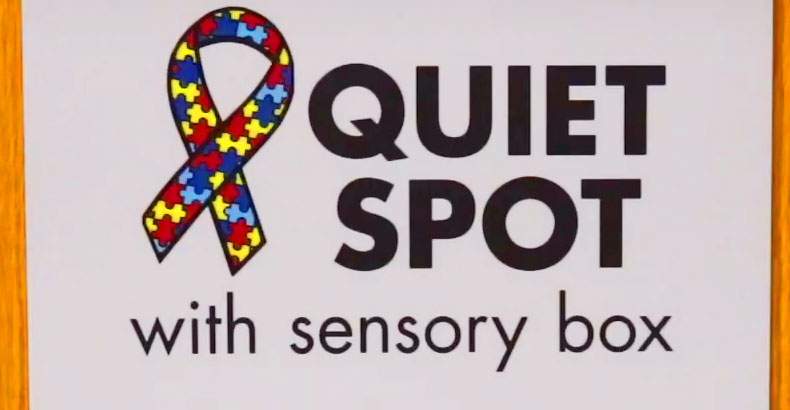Quiet Spot sign for sensory-sensitive guests at Conner Prairie