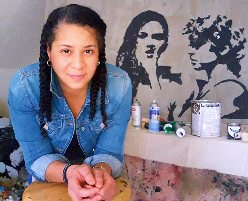 Indianapolis Black Lives Matter Mural artist Rebecca Robinson