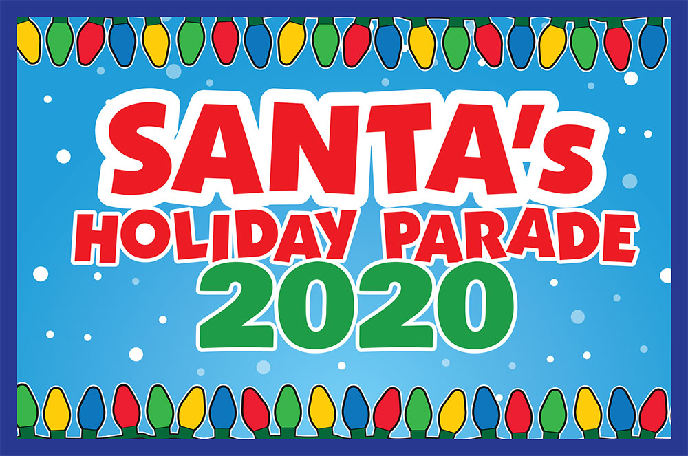 Image for DIY Santa's Holiday Parade flag with multicolored lights