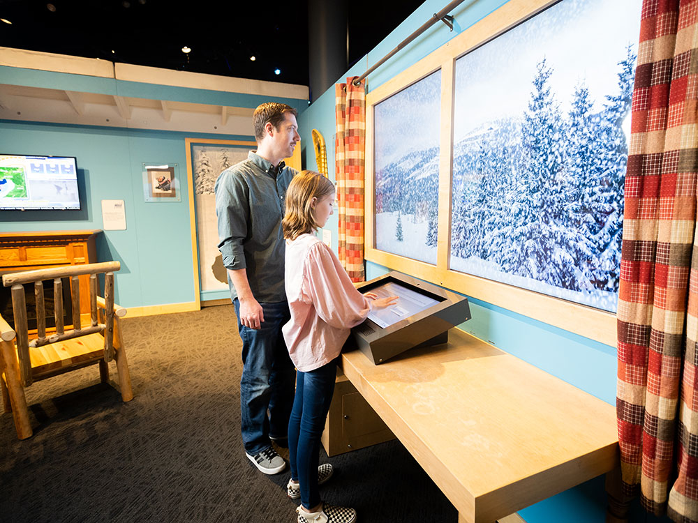 Winter Storms and Blizzards Zone inside the Wild Weather exhibit at The Children's Museum of Indianapolis