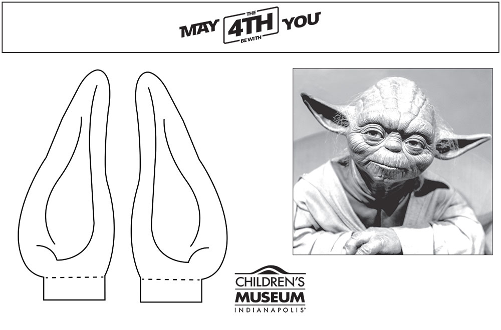 DIY Yoda ears for Star Wars Day with Museum at Home at The Children's Museum of Indianapolis