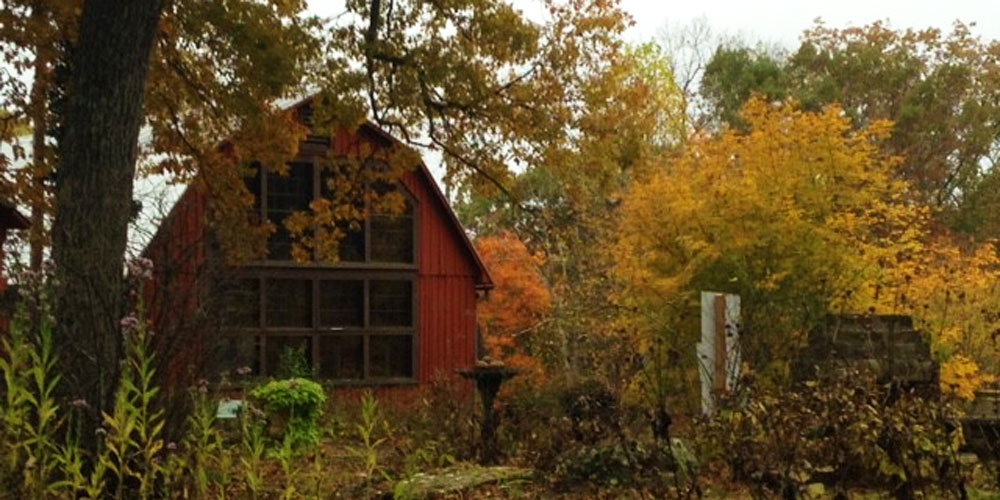 The Large Studio in autumn at the T.C. Steele State Historic Site