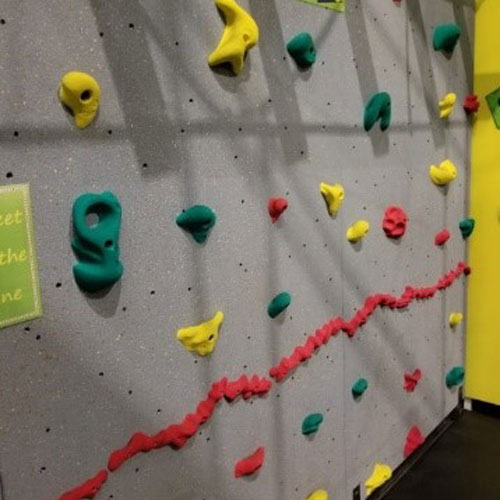 Rock wall in the Fit Gym at Access Pass cultural attraction Terre Haute Children's Museum