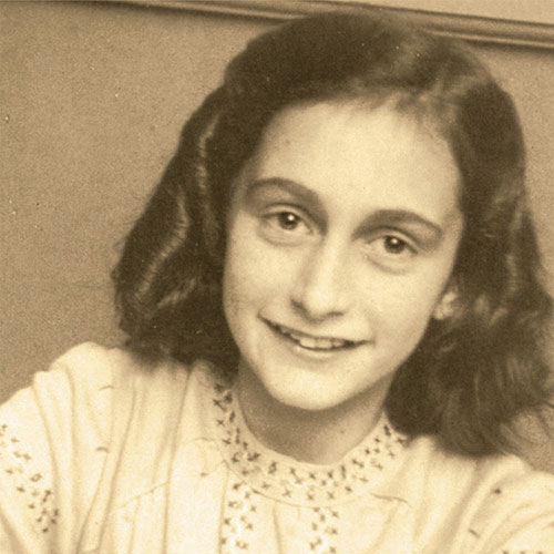 Portrait of Anne Frank, one of the children highlighted in The Power of Children exhibit at The Children's Museum of Indianapolis